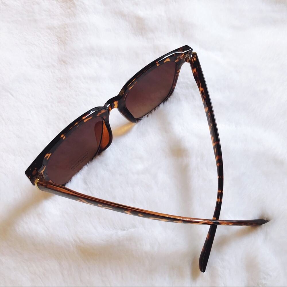Cora Tortoise Brown Classic Square Sunglasses - Picture 8 of 9